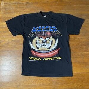 Vintage 1996 NASCAR Tasmanian Devil Looney Tunes Serious Competition Men's Small
